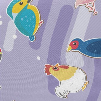 Cute And Cute Birds Twill