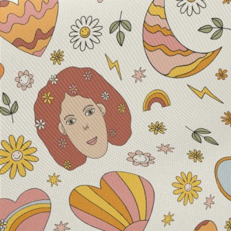 American Realistic Female Head Twill