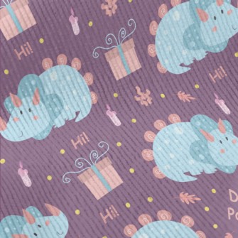 Round And Cute Triceratops Standard Corduroy