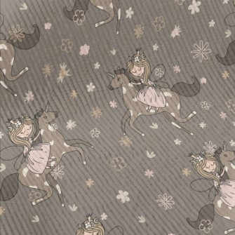 Little Fairy Riding A Unicorn Standard Corduroy