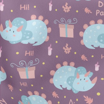Round And Cute Triceratops Stretch Ponte