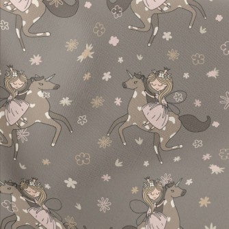 Little Fairy Riding A Unicorn Stretch Ponte