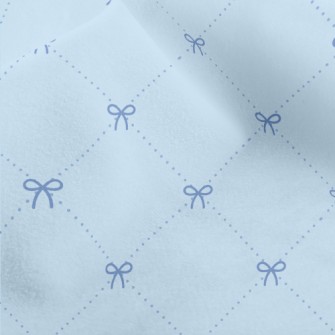 Water Blue Diamond Lattice Wit Micro Fleece