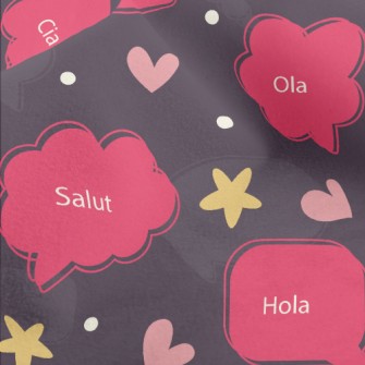 Full Of Love And Dialog Text Micro Fleece