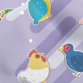 Cute And Cute Birds Micro Fleece