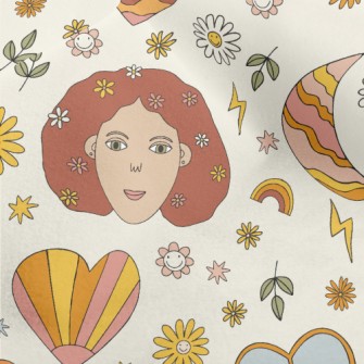 American Realistic Female Head Micro Fleece