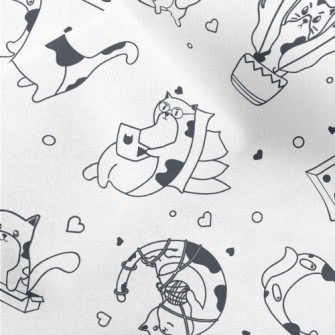Simple Cute Cats Micro Fleece