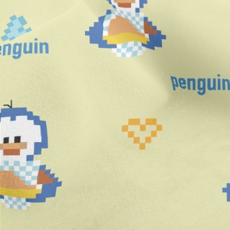 Pixel Style Penguin Micro Fleece