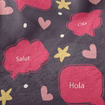 Full Of Love And Dialog Text Minky