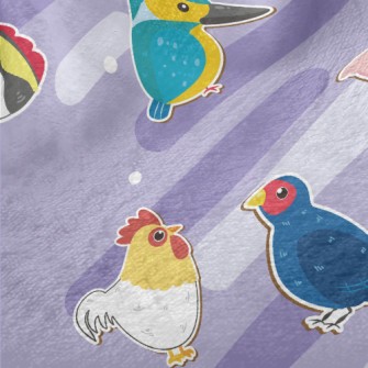 Cute And Cute Birds Minky