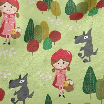 Cute Fairy Tale Little Red Rid Minky