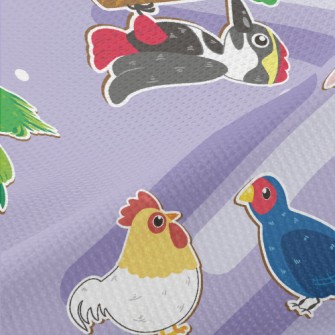 Cute And Cute Birds Piqué