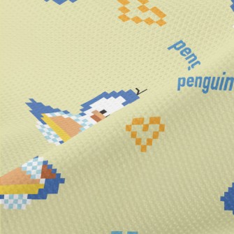 Pixel Style Penguin Piqué