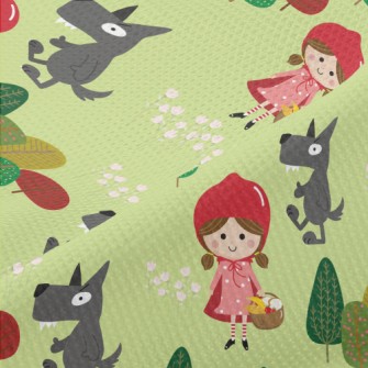 Cute Fairy Tale Little Red Rid Piqué