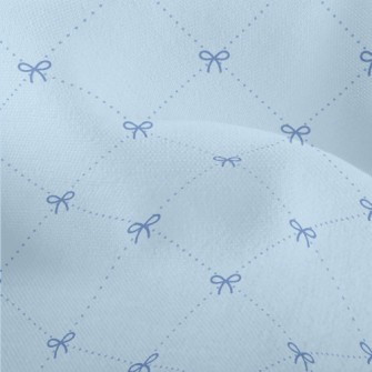Water Blue Diamond Lattice Wit Lightweight Performance Linen