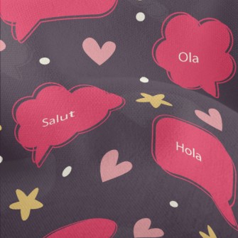 Full Of Love And Dialog Text Lightweight Performance Linen