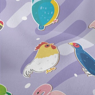 Cute And Cute Birds Lightweight Performance Linen