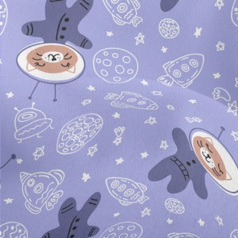 Cat Floating In Space Lightweight Performance Linen