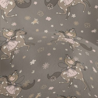 Little Fairy Riding A Unicorn Lightweight Performance Linen