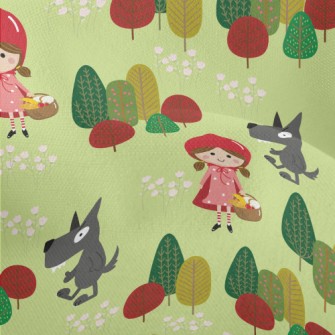 Cute Fairy Tale Little Red Rid Lightweight Performance Linen