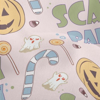 Scary Cute Halloween Pattern Lightweight Performance Linen
