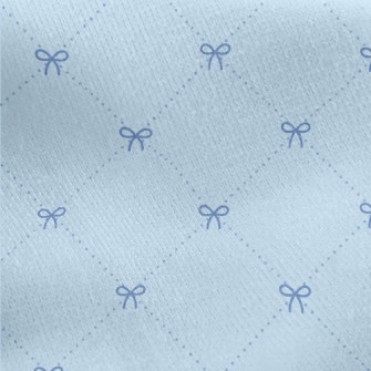 Water Blue Diamond Lattice Wit Jersey Backed Fleece