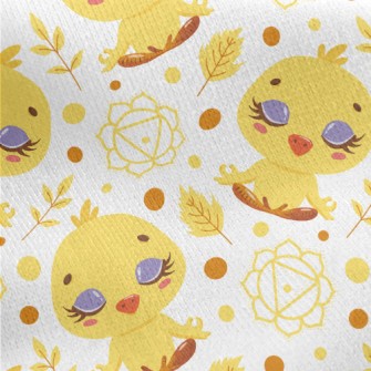 Meditation Thinking Little Yel Jersey Backed Fleece