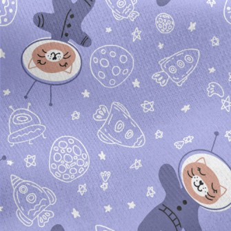 Cat Floating In Space Jersey Backed Fleece