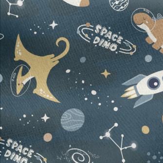 Dinosaurs Floating In The Beau Jersey Backed Fleece