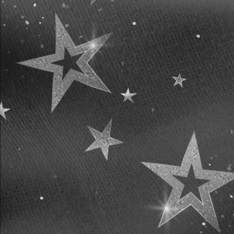 Silver Shining Stars Jersey Backed Fleece