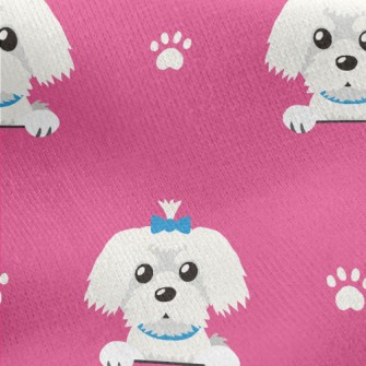 The Lovable Maltese Jersey Backed Fleece