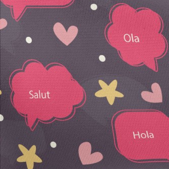 Full Of Love And Dialog Text Pongee