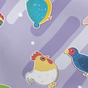 Cute And Cute Birds Pongee