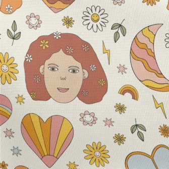 American Realistic Female Head Pongee