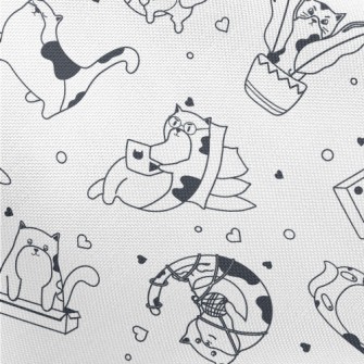 Simple Cute Cats Pongee