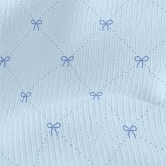 Water Blue Diamond Lattice Wit Stretch Jersey