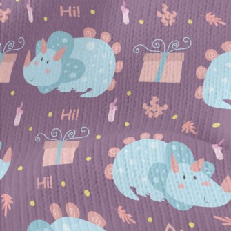 Round And Cute Triceratops Stretch Jersey