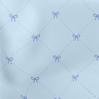 Water Blue Diamond Lattice Wit Lightweight Cotton Poplin