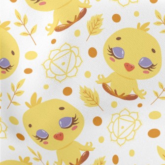 Meditation Thinking Little Yel Lightweight Cotton Poplin