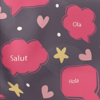 Full Of Love And Dialog Text Lightweight Cotton Poplin