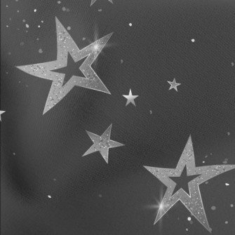 Silver Shining Stars Lightweight Cotton Poplin
