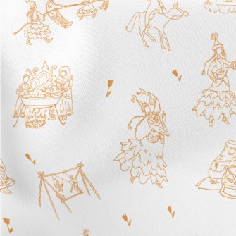 Central Asian People In Tradit Lightweight Cotton Poplin