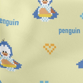 Pixel Style Penguin Lightweight Cotton Poplin