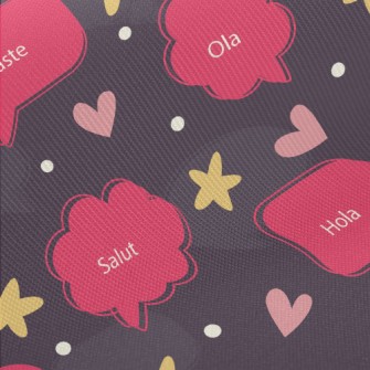 Full Of Love And Dialog Text Midweight Cotton Poplin
