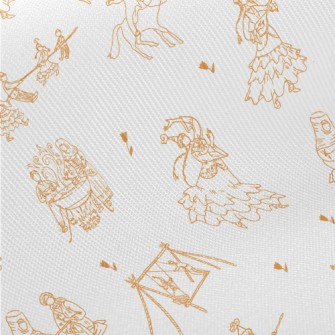 Central Asian People In Tradit Midweight Cotton Poplin
