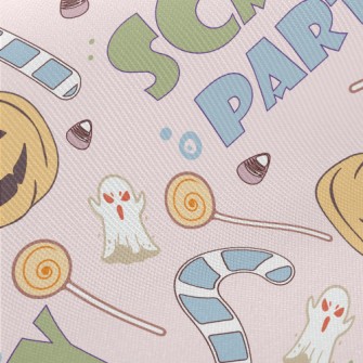 Scary Cute Halloween Pattern Midweight Cotton Poplin
