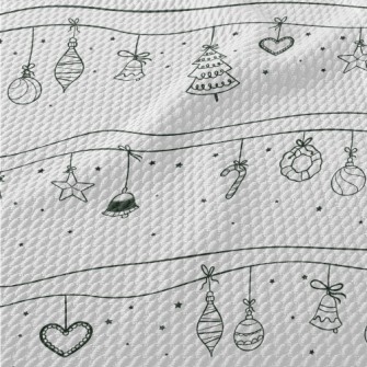 Christmas Pattern With Simple  Birdseye Piqué