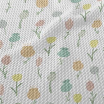 Cute And Lovely Flowers Birdseye Piqué