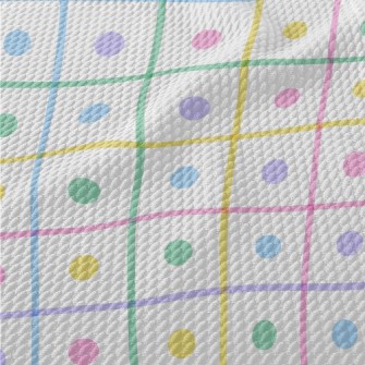 Colorful Polka Dot Pattern Birdseye Piqué