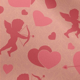 Pink Silhouette Of Love Angel Chiffon